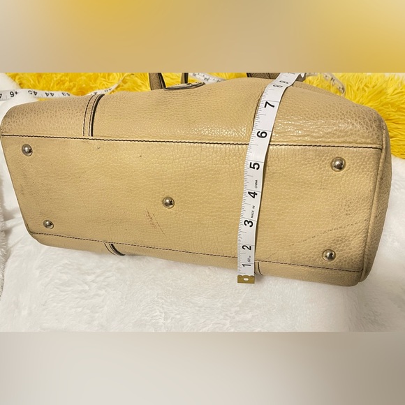 MCM Authentic light fade yellow~FLAWED - Picture 2 of 9